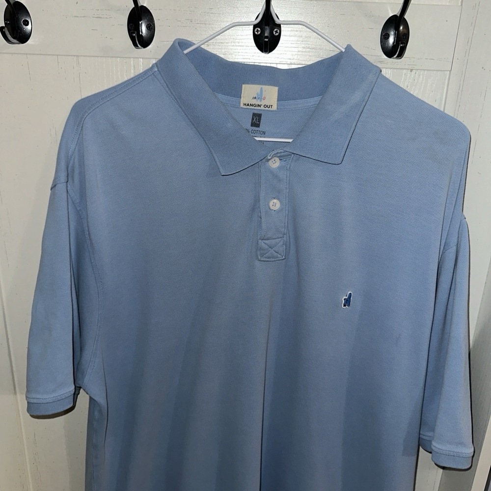 Johnnie O Mens Polo Shirt Duncan Hangin Out Size XL Golf Active Blue